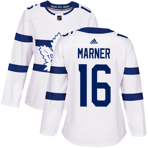 Adidas Maple Leafs #16 Mitchell Marner White Authentic 2018 Stadium Series Women's Stitched NHL Jersey